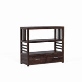 Trinity Solid Sheesham Wood Cabinet With Drawers (Walnut Finish)
